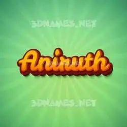aniruth in Green Rays style - 3D name wallpaper