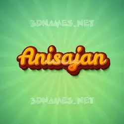 anisajan in Green Rays style - 3D name wallpaper