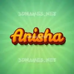 anisha in Green Rays style - 3D name wallpaper