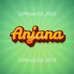anjana in Green Rays style - 3D name wallpaper