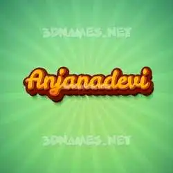 anjanadevi in Green Rays style - 3D name wallpaper