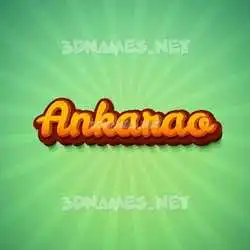 ankarao in Green Rays style - 3D name wallpaper