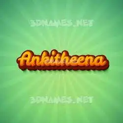 ankitheena in Green Rays style - 3D name wallpaper