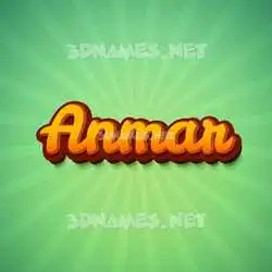 anmar in Green Rays style - 3D name wallpaper
