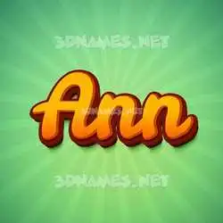 ann in Green Rays style - 3D name wallpaper