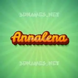 annalena in Green Rays style - 3D name wallpaper