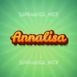 annalisa in Green Rays style - 3D name wallpaper