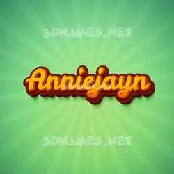 anniejayn in Green Rays style - 3D name wallpaper