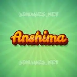 anshima in Green Rays style - 3D name wallpaper