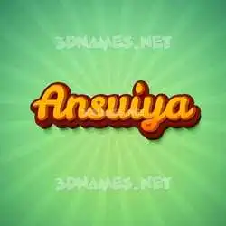 ansuiya in Green Rays style - 3D name wallpaper