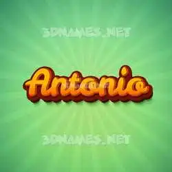 antonio in Green Rays style - 3D name wallpaper