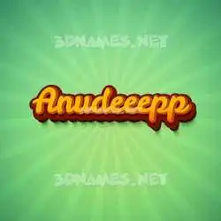 anudeeepp in Green Rays style - 3D name wallpaper