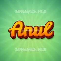 anul in Green Rays style - 3D name wallpaper