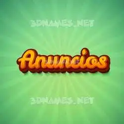 anuncios in Green Rays style - 3D name wallpaper
