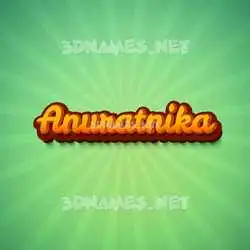 anuratnika in Green Rays style - 3D name wallpaper