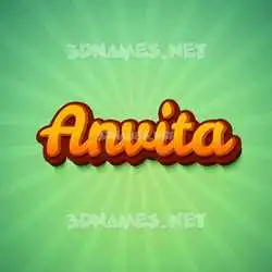anvita in Green Rays style - 3D name wallpaper