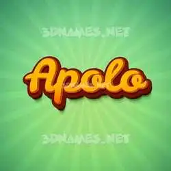 apolo in Green Rays style - 3D name wallpaper