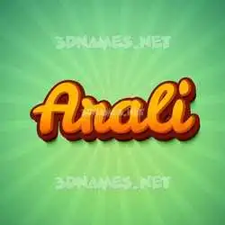 arali in Green Rays style - 3D name wallpaper