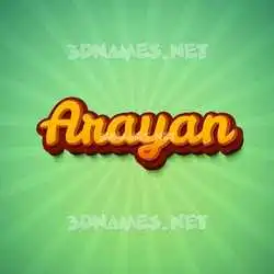 arayan in Green Rays style - 3D name wallpaper
