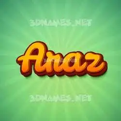 araz in Green Rays style - 3D name wallpaper