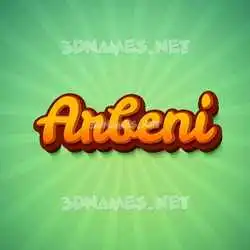 arbeni in Green Rays style - 3D name wallpaper