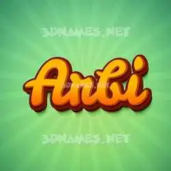 arbi in Green Rays style - 3D name wallpaper