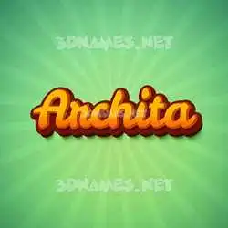archita in Green Rays style - 3D name wallpaper