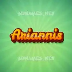 ariannis in Green Rays style - 3D name wallpaper
