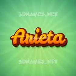 arieta in Green Rays style - 3D name wallpaper