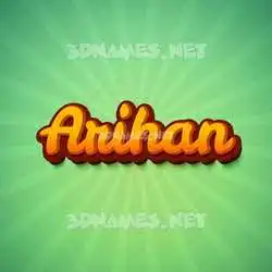 arihan in Green Rays style - 3D name wallpaper