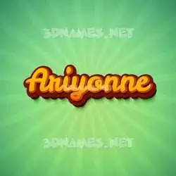 ariyonne in Green Rays style - 3D name wallpaper