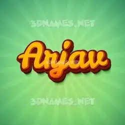 arjav in Green Rays style - 3D name wallpaper