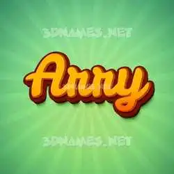 arry in Green Rays style - 3D name wallpaper