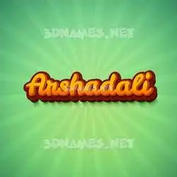 arshadali in Green Rays style - 3D name wallpaper