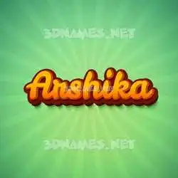 arshika in Green Rays style - 3D name wallpaper