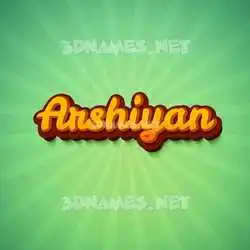 arshiyan in Green Rays style - 3D name wallpaper