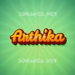 arthika in Green Rays style - 3D name wallpaper