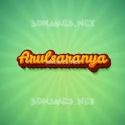 arulsaranya in Green Rays style - 3D name wallpaper