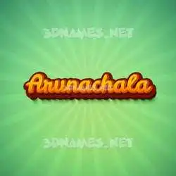 arunachala in Green Rays style - 3D name wallpaper