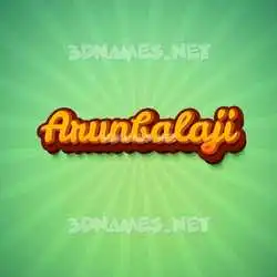 arunbalaji in Green Rays style - 3D name wallpaper