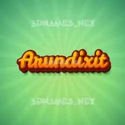 arundixit in Green Rays style - 3D name wallpaper