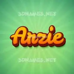 arzie in Green Rays style - 3D name wallpaper
