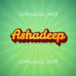 ashadeep in Green Rays style - 3D name wallpaper
