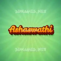 ashaswathi in Green Rays style - 3D name wallpaper