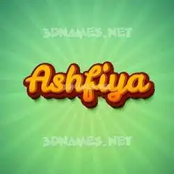 ashfiya in Green Rays style - 3D name wallpaper