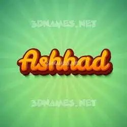 ashhad in Green Rays style - 3D name wallpaper
