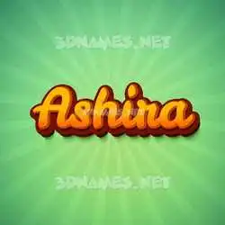 ashira in Green Rays style - 3D name wallpaper