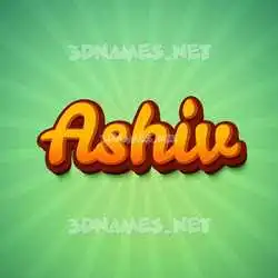 ashiv in Green Rays style - 3D name wallpaper