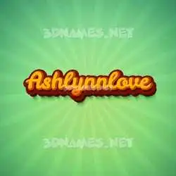 ashlynnlove in Green Rays style - 3D name wallpaper