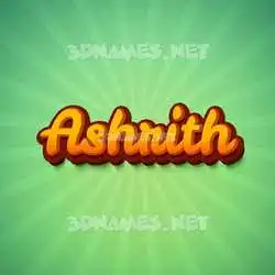 ashrith in Green Rays style - 3D name wallpaper